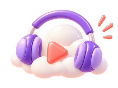Headphones with a play button
